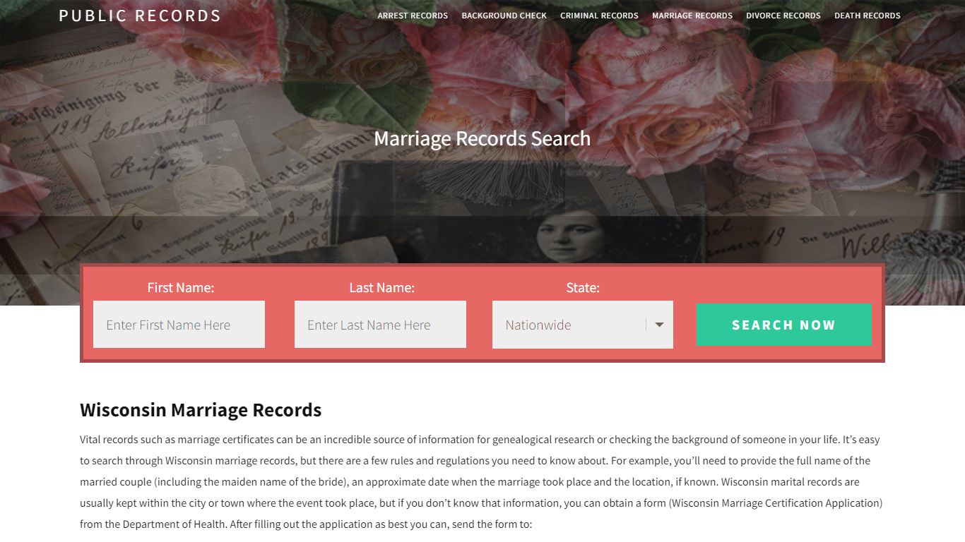 Wisconsin Marriage Records | Enter Name and Search. 14Days Free